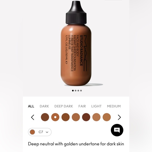 MAC *C7* Studio Radiance Face and Body Foundation - Picture 2 of 6